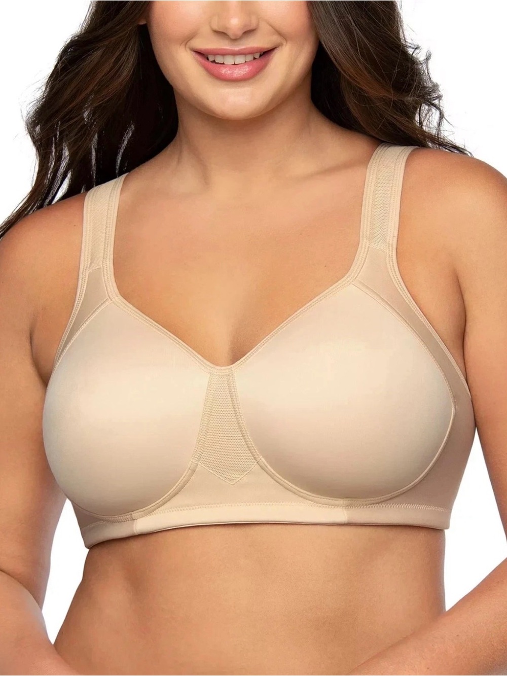 Vanity Fair Full-Figure Wireless Sports Bra 71500 - Damask Neutral - 38DD AMX